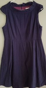 Tulle purple dress with cap sleeves and pleating L